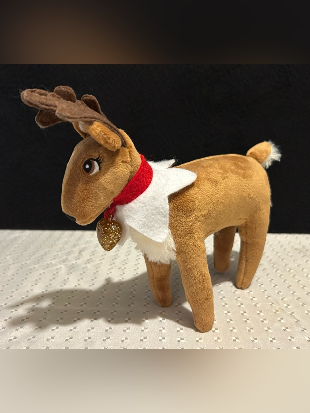 Elf On The Shelf Elf Pets 8" Reindeer Gold Heart Red Collar Stuffed Animal Plush